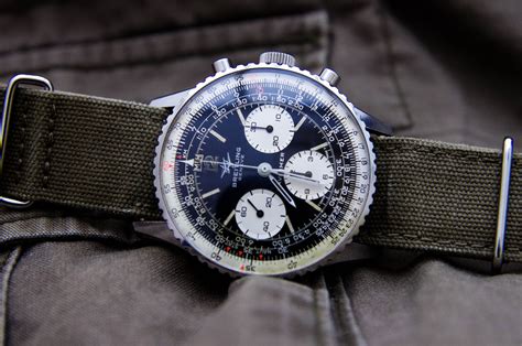 breitling navitimer world black strap|breitling navitimer nato strap.